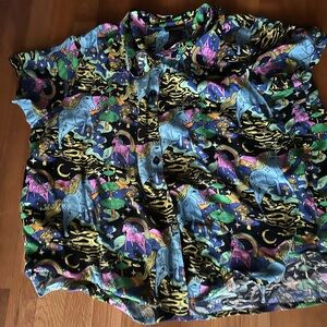 NOOWORKS unicorn Joyce Colorful Animal Print Button-Up Shirt